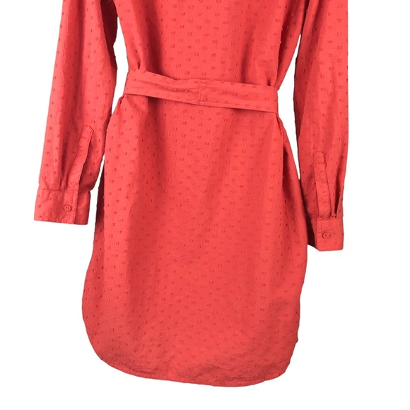 Women's Southern Tide "Kris" Swiss Dot Shirt Dress In Mineral Red. Size Small. - Picture 8 of 16